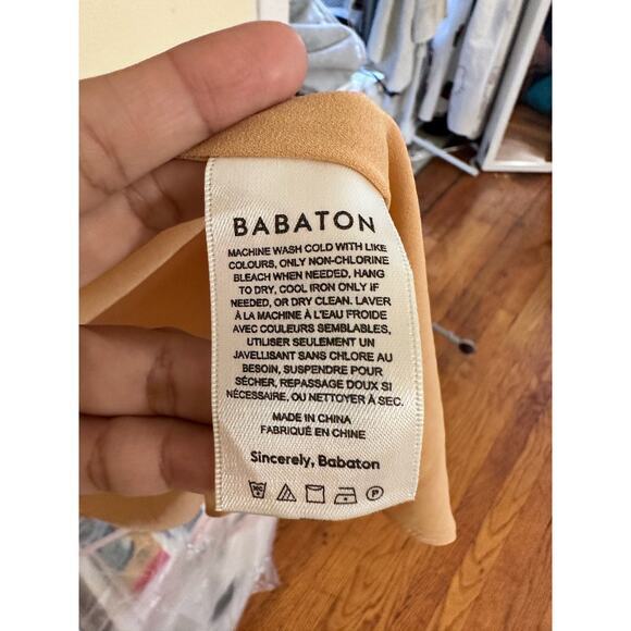 Aritiza Babaton WALLACE Wrap Dress SIENNA/BLACK 75560 Size Medium Cheetah Leopar - Picture 13 of 16